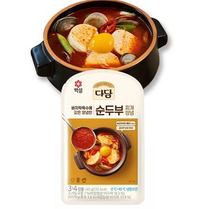 CJ [냉장] 다담 바지락순두부찌개양념 140g x3개, 24개