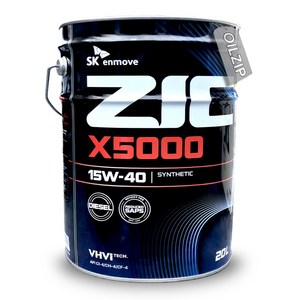 지크 X5000 15W40 CI-4 20리터/ 구)SD 5000 골드, 1개, 20L