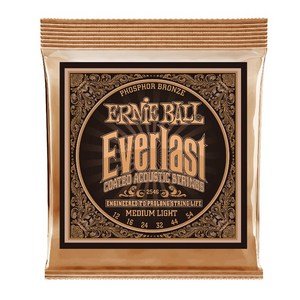 Enieball 어니볼 EVERLAST 코팅 포스포 브론즈 MEDIUM LIGHT 2546 통기타줄 (012-054), 1개