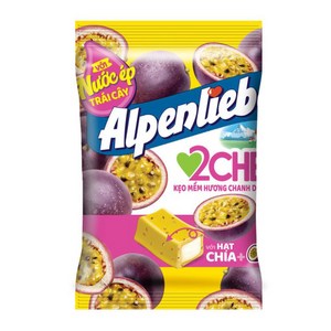 베트남 알펜리베 사탕 젤리 Alpenliebe 패션프루츠 치아시드 소프트캔디, 패션프루츠맛, 10개, 84g