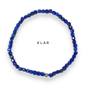 클라(KLAR) 천연 라피스라줄리(Lapis Lazuli) 사각컷팅 원석팔찌 (4미리)