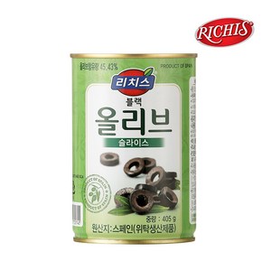 동서 리치스 슬라이스 블랙 올리브, 405g, 6개