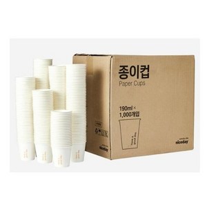 나이스데이 종이컵 1000개 6.5oz 160g, 1개, 단품