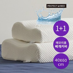 (1+1) 알러씰 텐셀 메모리폼 방수 베개커버 40x60, 없음, 2개