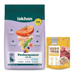 이즈칸 캣 퍼포먼스 올라이프 6.5kg + 영양듬뿍 기력보충 닭고기참치스튜 80g, 1개