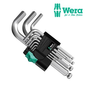 Wera 베라 숏 볼 L렌치 세트 950PKS/9 SM 육각 렌치, 1개