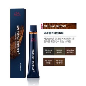 웰라 콜레스톤 퍼펙트 플러스 80g 신형 염색약 내추럴브라운라인 산화제 포함, 1개