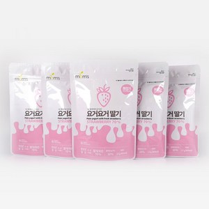 [맘스] 요거트 과자 첨가물ZERO 딸기70%와 요거트로만 만든 유아 간식, 딸기맛, 5개, 16g
