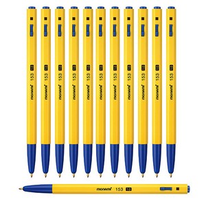 브랜드 없음 [pen4u]모나미 153 유성볼펜 12자루1box 1.0mm, 파랑, 12box