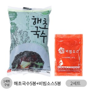 [네이처픽] 완도바다 해초국수 + 비빔 소스, 2세트