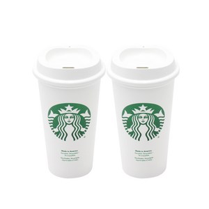 1+1 스타벅스 핫리유저블 텀블러 473ml, 스타벅스로고, 2개