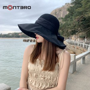 montero 여성 버킷햇 벙거지 챙넓은 여자 여름 모자 비치 농사모자