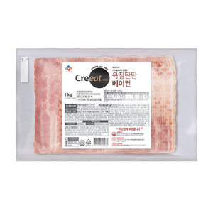 CJ 크레잇 육질탄탄 베이컨 1kg(베이컨슬라이스/쉐프솔루션) 아이스박스, 1kg, 1개