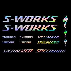 자전거 데칼 스티커 에스워크 s-wok 스페셜 라이즈드 한대분 풀셋트, 1세트, 골드헤어라인