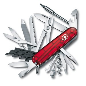 VICTORINOX(빅토리녹스) 사이버 툴 M 다기능 나이프 DIY 정밀 드라이버 세트 PC 분해 공구 세트 32 기능을 탑재한 스위스제 멀티 툴 [보증 첨부] 1.7725.T, 1개