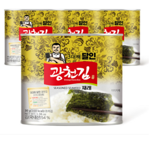 광천김 재래 캔김, 30g, 4개