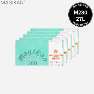 [반값행사] 매직캔 휴지통 27리터 M280 MJ280 MH280 리필 봉투 280RB, 27L, 5개