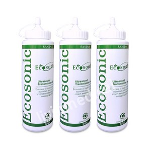 Ecosonic 초음파젤 보틀형 250mlX3ea(그린)_고주파젤 물리치료실용젤 저주파젤 병원젤, 3개