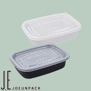 [SJP] 일회용 반찬포장 죽용기 소 250개세트(합포장), SJP 죽용기 소(흑색)250세트(합포장), 1개