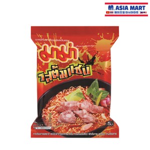 태국 MAMA 톰 삽 라면 55g / TOM SAAB NOODLES 마마라면 톰삽 돼지고기맛 매운라면, 1개