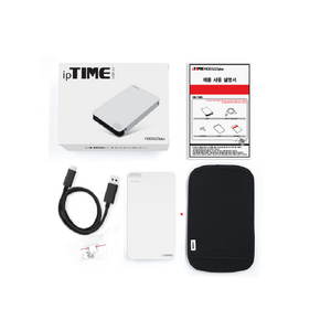 [ipTIME] HDD3225 PLUS 2.5인치 USB3.1 Gen2 Type-C 외장하드 케이스 Save Paking, 블랙, 1개
