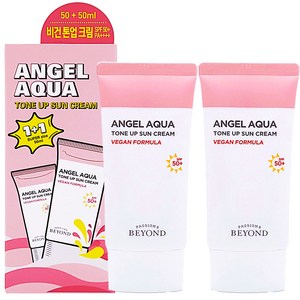 [비건라이프] 비욘드 엔젤 아쿠아 톤업 선크림 SPF50+ PA++++ 1 + 1, 100ml, 1개