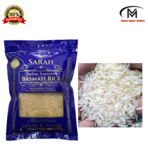 SARAH INDIAN SUPREME BASMATI RICE 바스마티 찐쌀 인도 맛있는 쌀 1KG 1개