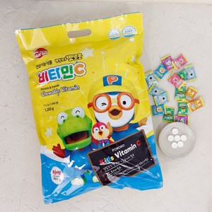 뽀로로 비타민C(360mg)1000정 캐릭터비타민 아기 키즈 어린이 멀티비타민, 1000정, 1.2kg, 2개