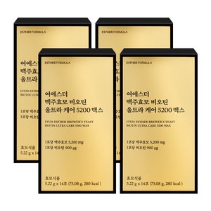 여에스더 맥주효모 비오틴 울트라케어 5200 맥스, 4개, 14회분