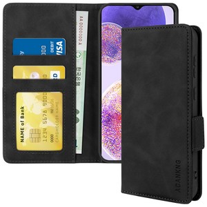 삼성 갤럭시 A23 4G 5G 지갑형 카드수납 다이어리 휴대폰리 케이스 Galaxy A23 Leather wallet case 적용+지문인식 보호필름 풀세트