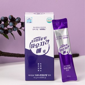 어차피 마실 술 좌우지간애 숙취해소제 6포 x 1박스 특허원료 오르니틴 함유, 90g, 6개