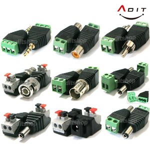 ADIT 3.5 RCA BNC DC잭 전원잭 커넥터 단자 연결잭 터미널 젠더, AC0567