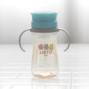 리에또 PPSU 360도 흘림방지컵 유아 트레이닝컵, 민트, 300ml, 1개