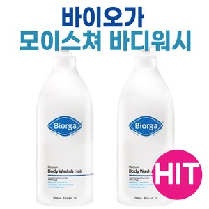 바이오가 모이스춰 바디워시 앤 헤어 바디클랜저 1000ml, 2개, 1L