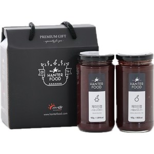 한터식품 무설탕 수제잼 아로니아잼 사과&아로니아잼 세트, 2개, 400g