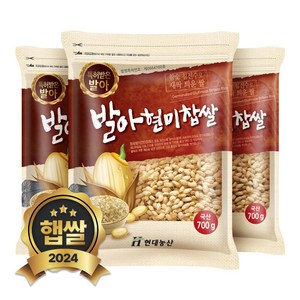 현대농산 국산 발아현미찹쌀 2.1kg (700gx3봉) 발아찰현미, 3개