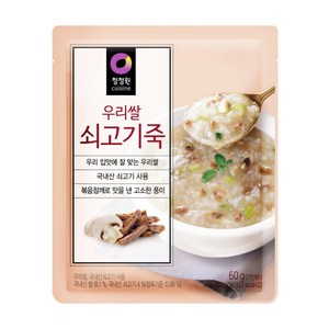 청정원 우리쌀 쇠고기죽, 60g, 1개