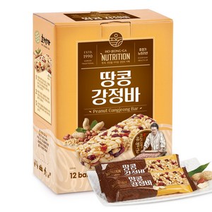 호정가 땅콩강정바 (12개입) / 고소하고 담백한 땅콩견과바, 1개, 480g