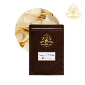 파베글라스 화이트 커버춰 리얼 초콜릿 40% Velvet White Couverture Real Chocolate, 400g, 1개