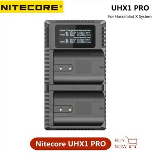 (신정종합상사) Nitecoe UHX1 PRO 듀얼 슬롯 여행용 카메라 충전기 핫셀블라드 X 시스템 배터리 호환 모, 한개옵션0, 1개