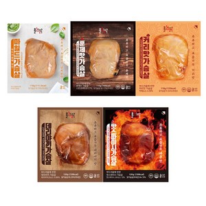 [홀리닭] 바로먹는 실온 닭가슴살 5종 혼합, 110g, 20개