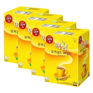 맥심 모카골드 마일드 커피 믹스, 12g, 250개입, 4개