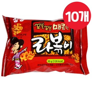 (싱싱) 꼬불꼬불 매콤한 라볶이 30g (1박스-60개), 10개