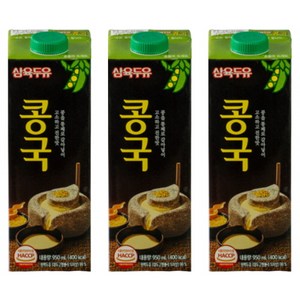 무유당 진한맛 영양 콩국물 950ml 4팩콩물국수 콩원액 참맛두유 콩두유 우묵국, 4개