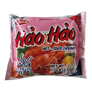 베트남 HaoHao 하오하오 새우 라면 77g / 하우하우 에이스쿡 ACECOOK 미톰 mitom HOT SOUR SHRIMP, 1개