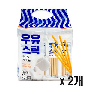 우유 스틱 과자, 16g, 32개