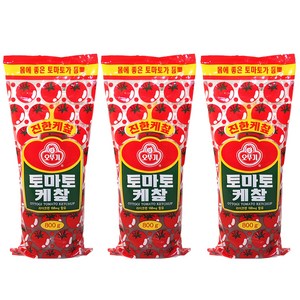 오뚜기 토마토 케챂, 800g, 3개