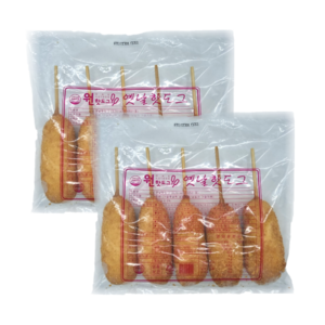 [아이스박스 무료] 옛날 핫도그 휴게소 핫도그 급식용 핫도그 700gx2봉(140gx10개), 700g, 2개