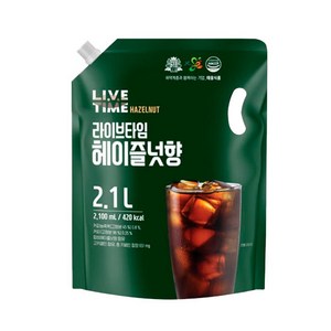 태웅 라이브타임 헤이즐넛향 2.1L 3개 헤이즐넛 커피