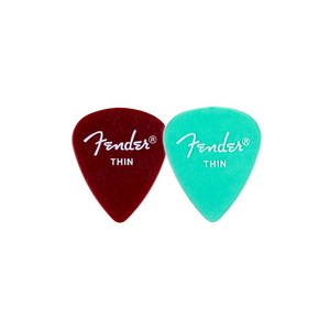 Fende 351 Shape Califonia Clea Picks 펜더 피크, Candy Apple Red Thin, 1개